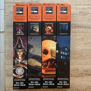 NEW 🆕 lot 4 Artists Loft Paint-by-Number Kit Sets Halloween edition